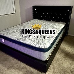 New Queen Bed Frame With Mattress 