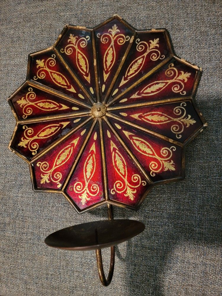 Large Moroccan Wall Sconce Gold Accent