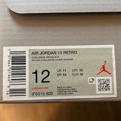Air Jordan 14  Retro Size 12