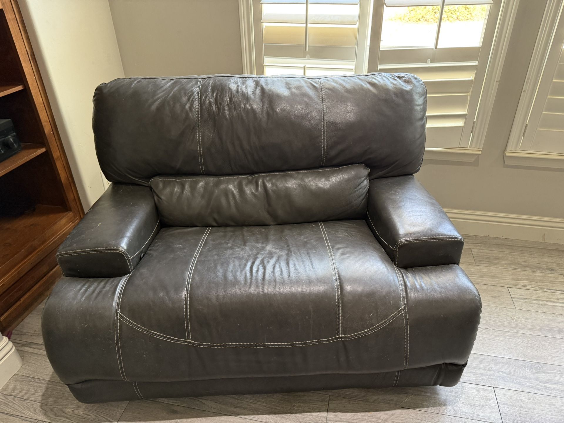 Set Of 3 Reclining Leather Sofas