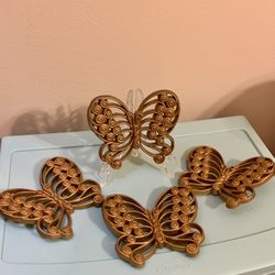 Mid Century Modern 4 Piece Butterfly Set