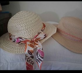 Dtraw sun hats for girls set of two