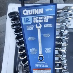 Quinn 12 Piece 100 T Ratcheting Wrench Set