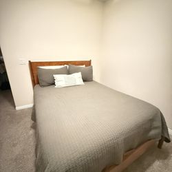 Alton Cherry Queen Bedframe - Living Spaces 