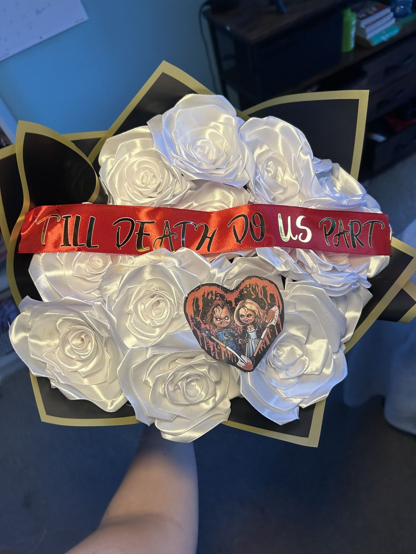 Chucky themed bouquet