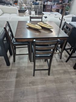 Height Dining Set Chocolate Brown - New Furniture 