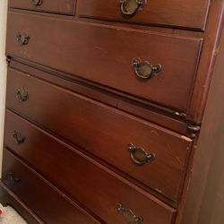 Cherry Wood 50’s vintage solid bedroom furniture