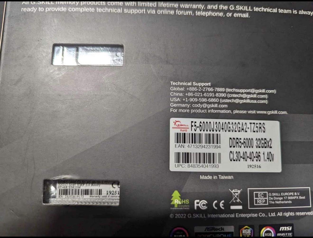 G.Skill Trident Z5 RGB DDR5 64GB Gaming RAM XMP Memory Kit - Silver