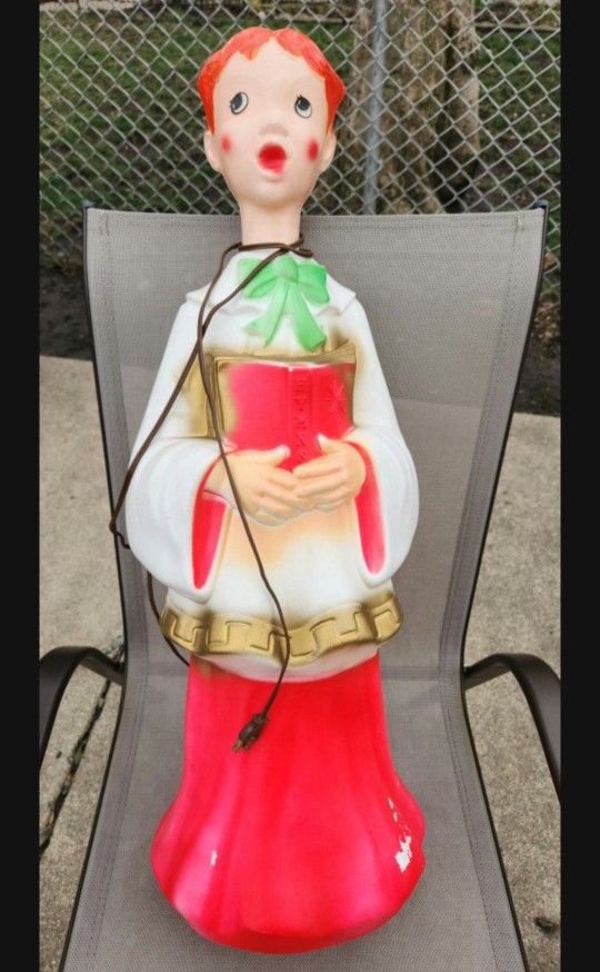 Vintage Empire Choir Boy Xmas Blow Mold
