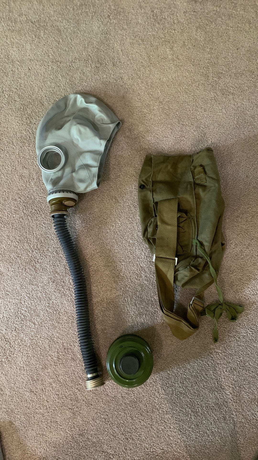 Soviet Gp5 Gas Mask With Breathing Hose And Respirator