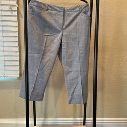 Womens Pants, Gray Plaid, 8