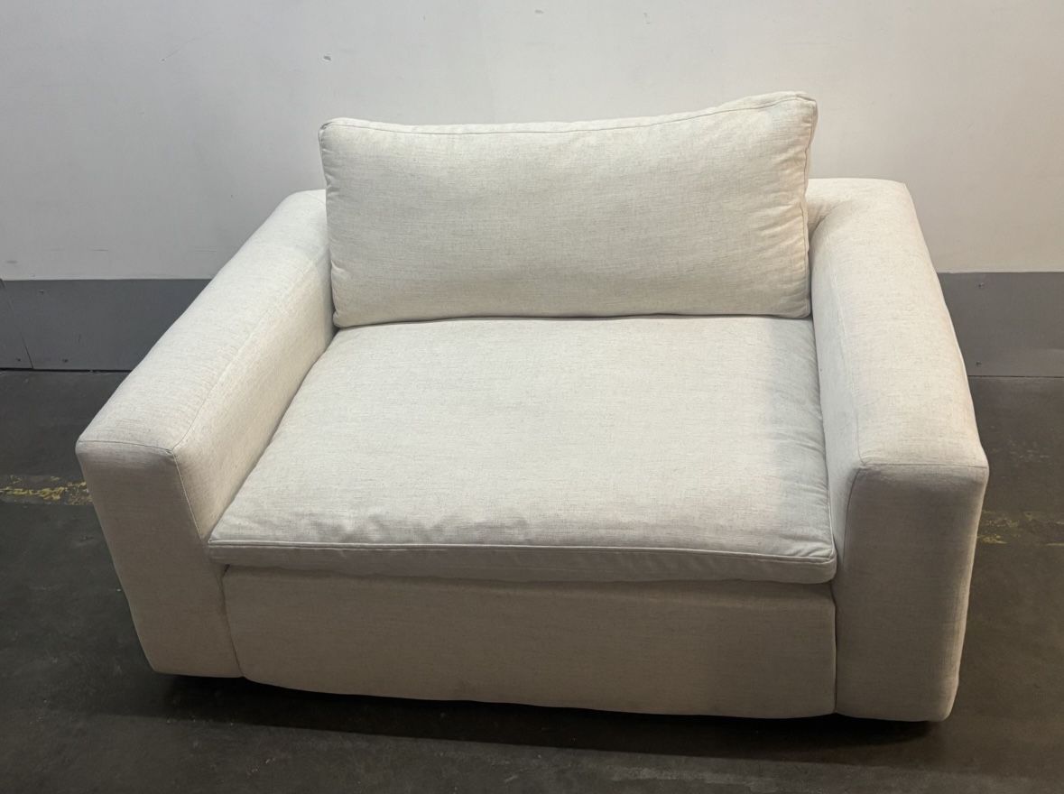 Utopia 57” Oversized Beige Chair