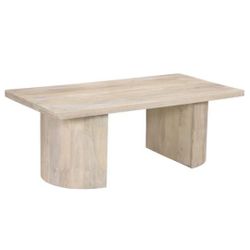 Máni 47" Coffee Table White Wash Half Moon