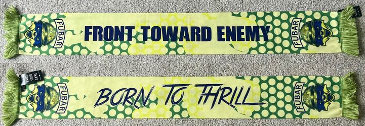 FUBAR (Nashville SC Supporters Military Group) Front Toward Enemy Soccer Scarf