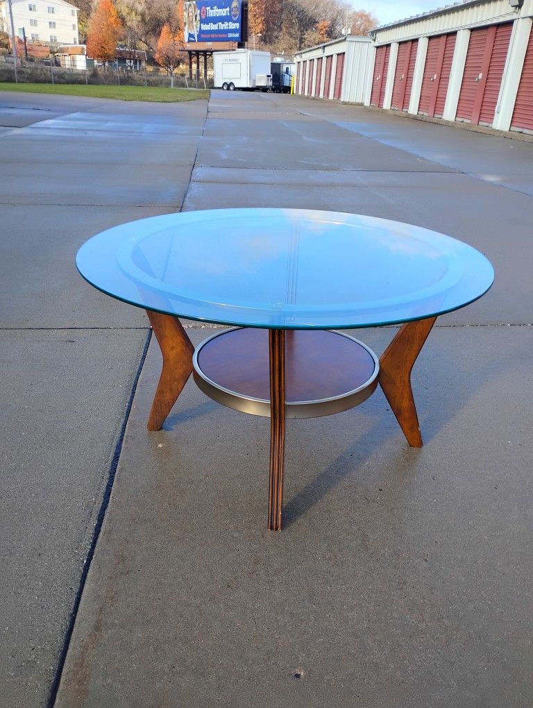 Round Glass Coffee Table 