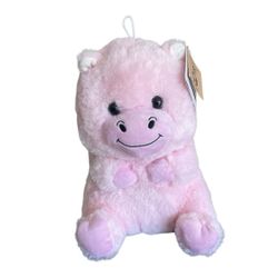 Chubby Pals Hippo Hippopotamus Plush Pink Stuffed Animal HB Leisure HBL 10 Inch
