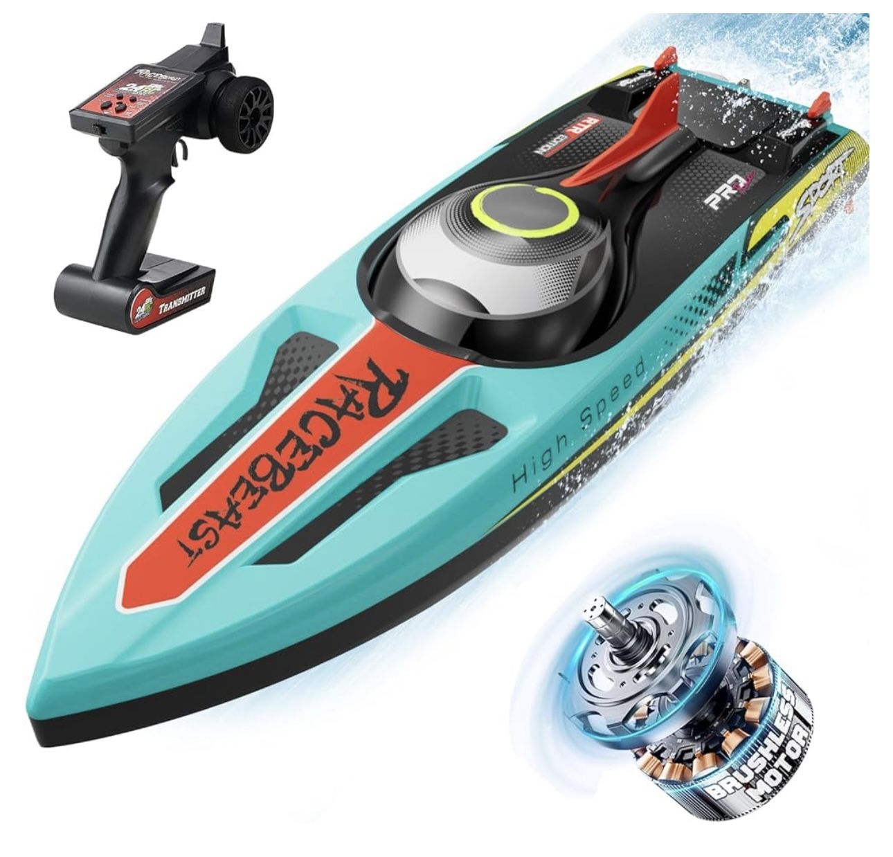 Racebeast Brushless RC Racing Boat 40+MPH