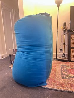 Large blue beanbag