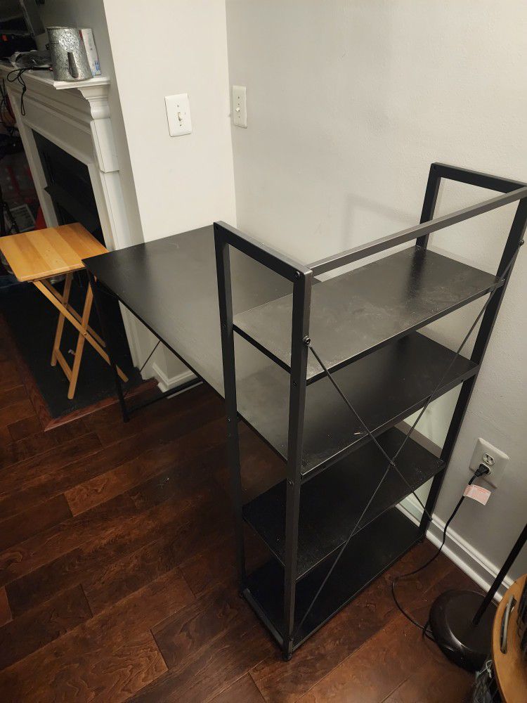 Black Desk w/ Shelf