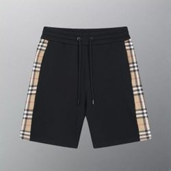 BURBERRY 2025 Summer Classic Plaid Colorblock Casual Shorts