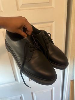 Dr martens black derby shoes size 10