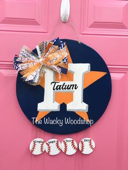 Astros baby door hanger