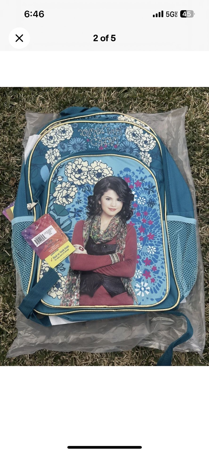 Disney WIZARDS Of WAVERLY PLACE Selena Gomez School BACKPACK Bag New!
