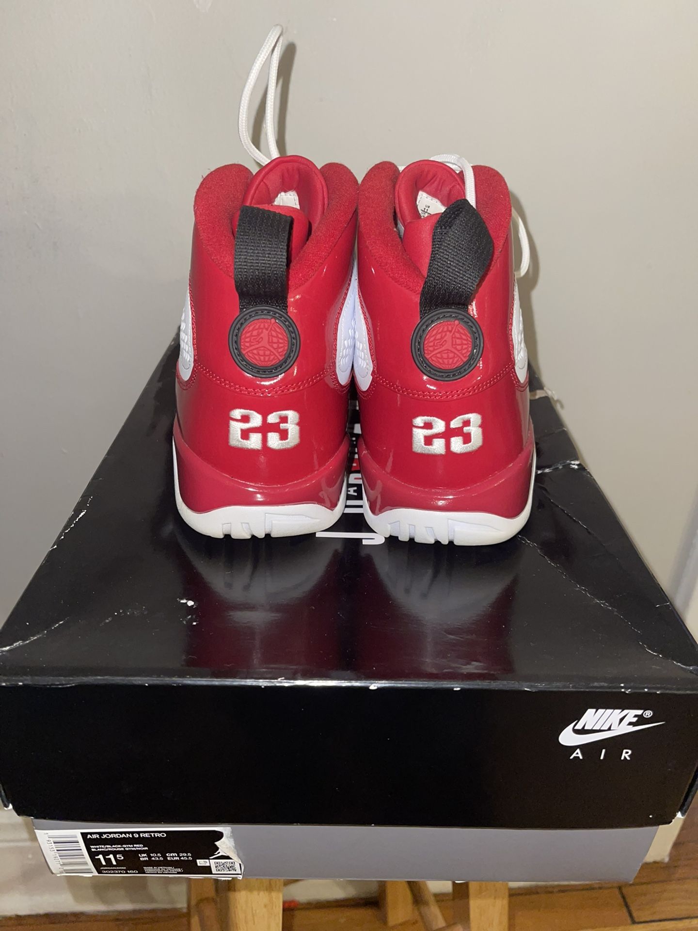 jordan 9 gym red size 7