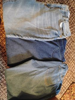 6 Pairs Of Blue Jeans (L-XL) Pre-Loved Good