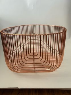 Metal Basket 18" Copper Color