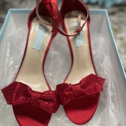 Betsy Johnson Red Bling Heels 