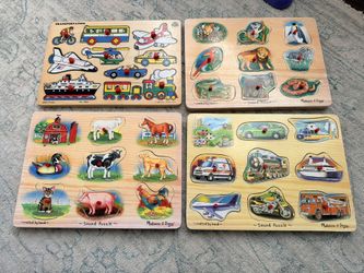 Set Of 4 Wooden Puzzles 