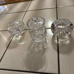 Wedgewood 2 Votive Candle Holers And Covered Jar