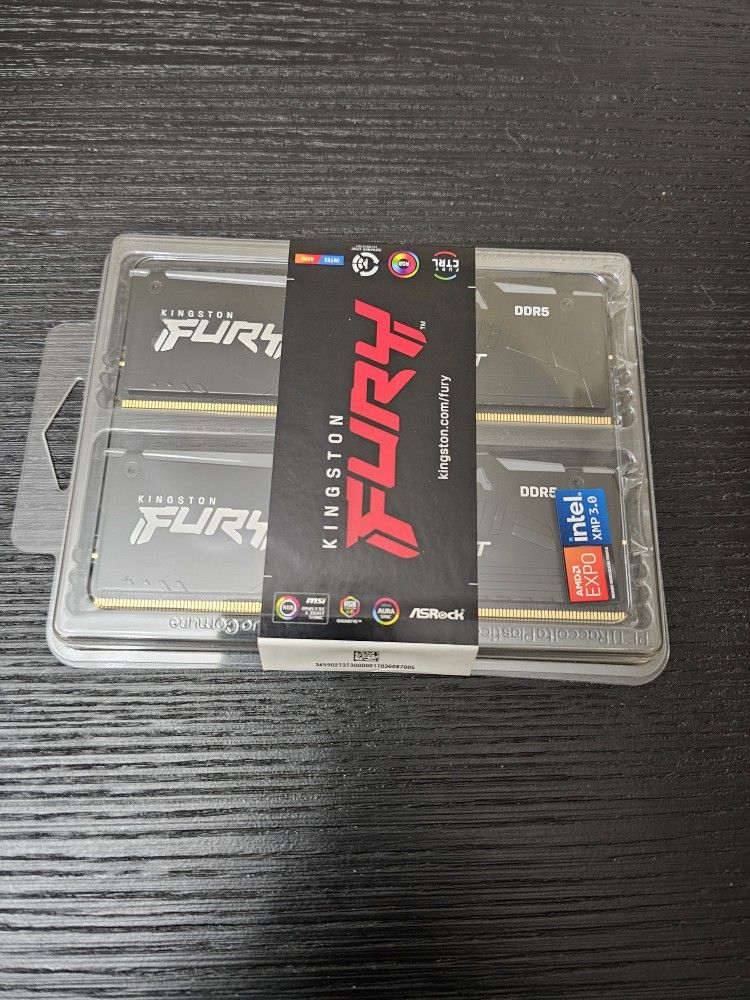 Kingston FURY Beast RGB 32GB (2x16GB) 6000MT/s DDR5 CL36 Desktop Memory | AMD EXPO |