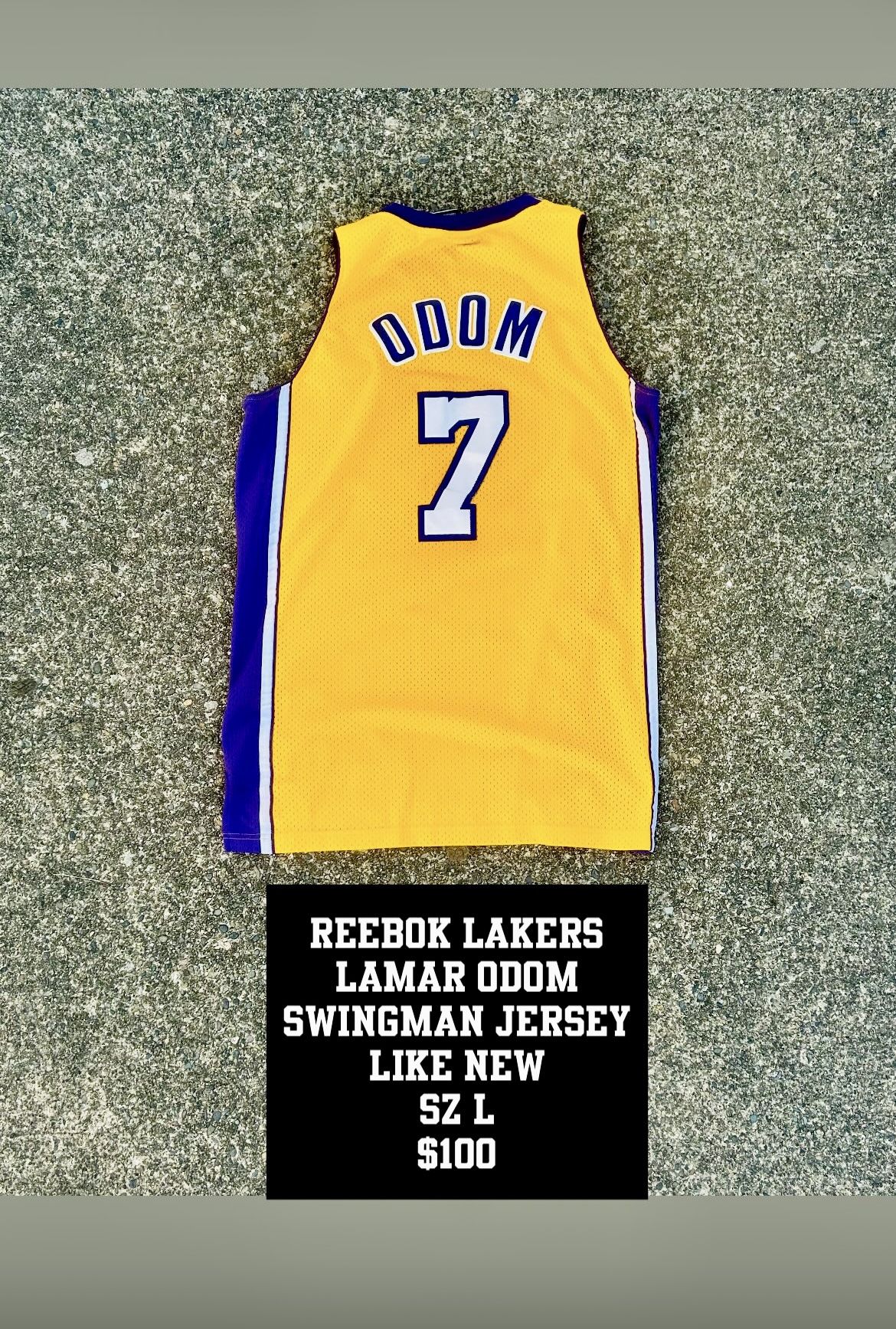 Reebok Lakers Lamar Odom Swingman Jersey Like New Size XL