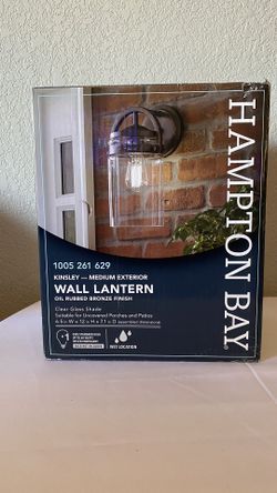 Hampton Bay Kinsley 1-Light Oil Rubbed Bronze Outdoor Wall Lantern Sconce