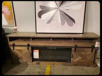 Tv stand with electric Fireplace