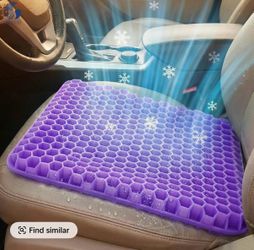 GEECO Extra-Thick Purple Gel Seat Cushion with Non-Slip Cover
