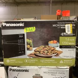Panasonic 1.6 cu. ft. Countertop Microwave in Stainless Steel Built-In Capable with Inverter Technology and Genius Sensor Cooking