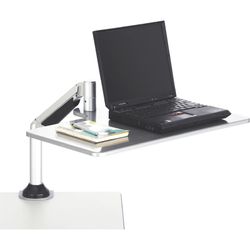 Safco Desktop Sit/Stand Laptop Workstation - Silver, Model# 2132SL