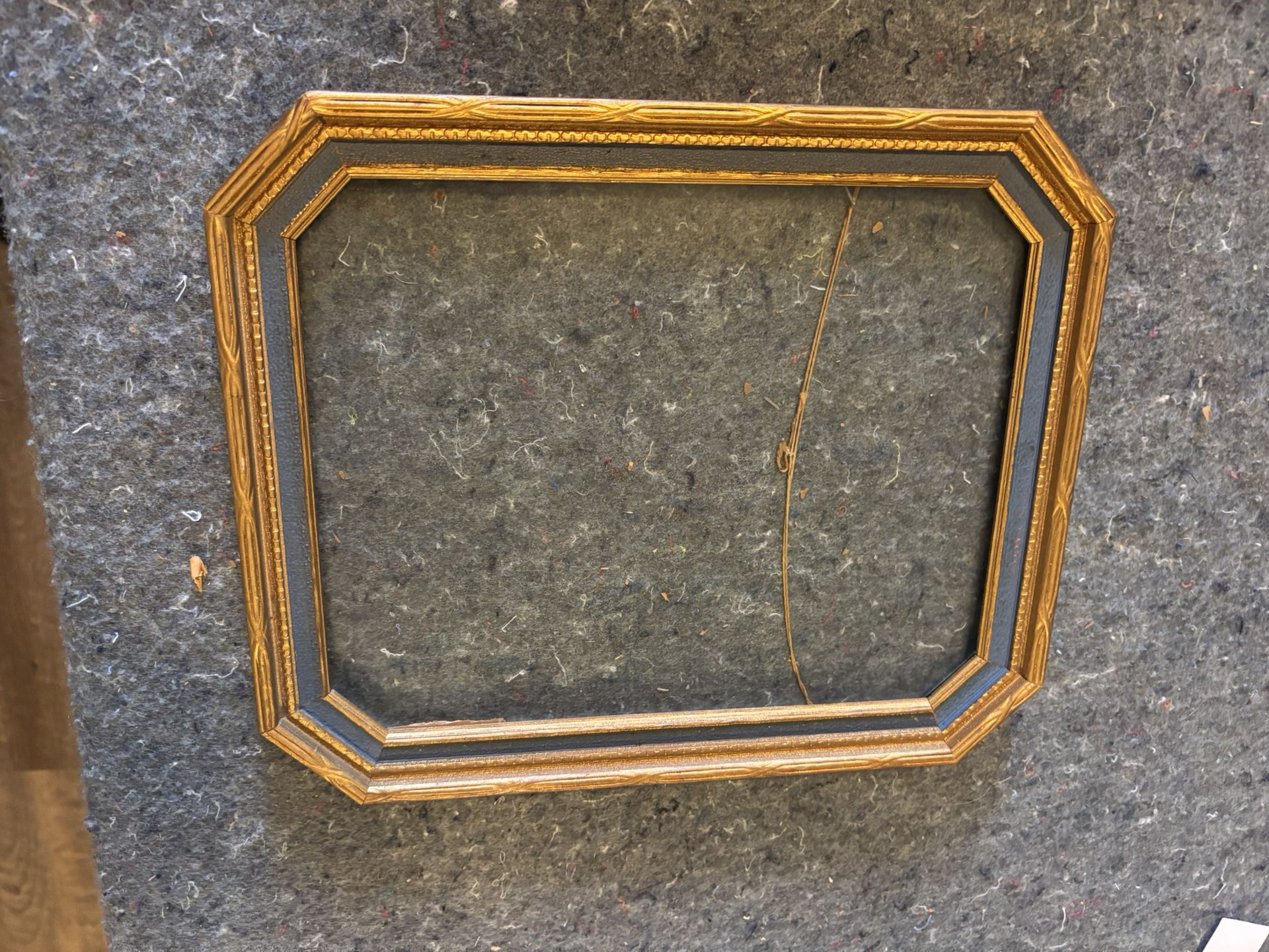 Vintage frame and glass unique shape.  