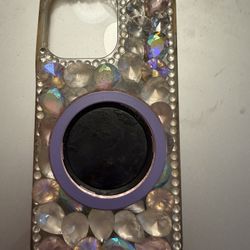 iPhone 13 Pro Jeweled Hard Case With Hand holder
