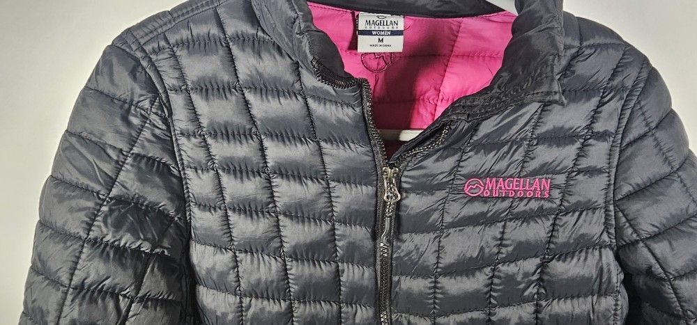Black Puffer Magellan Outdoors Jacket - Size Women's Medium