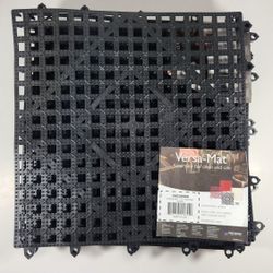 LOT OF 6 SAN JAMAR MODEL VM5280BK 12 IN x 12 IN VERSA-MAT BAR BLACK SHELF LINER