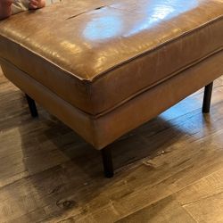 Leather Ottoman 