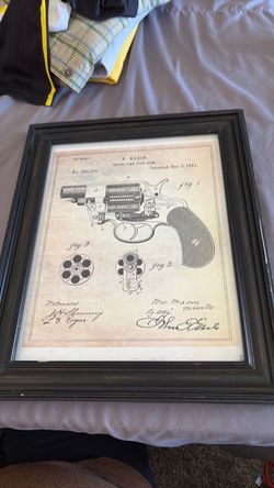 Poster of Patent drawing by W. Mason Revolving Fire arm
