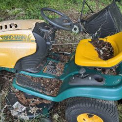 ** free riding lawn mower with bag catcher & cart 