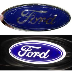 9 inch White LED Emblem Light Badge For Ford Truck F150 2005-14 Light Oval Badge