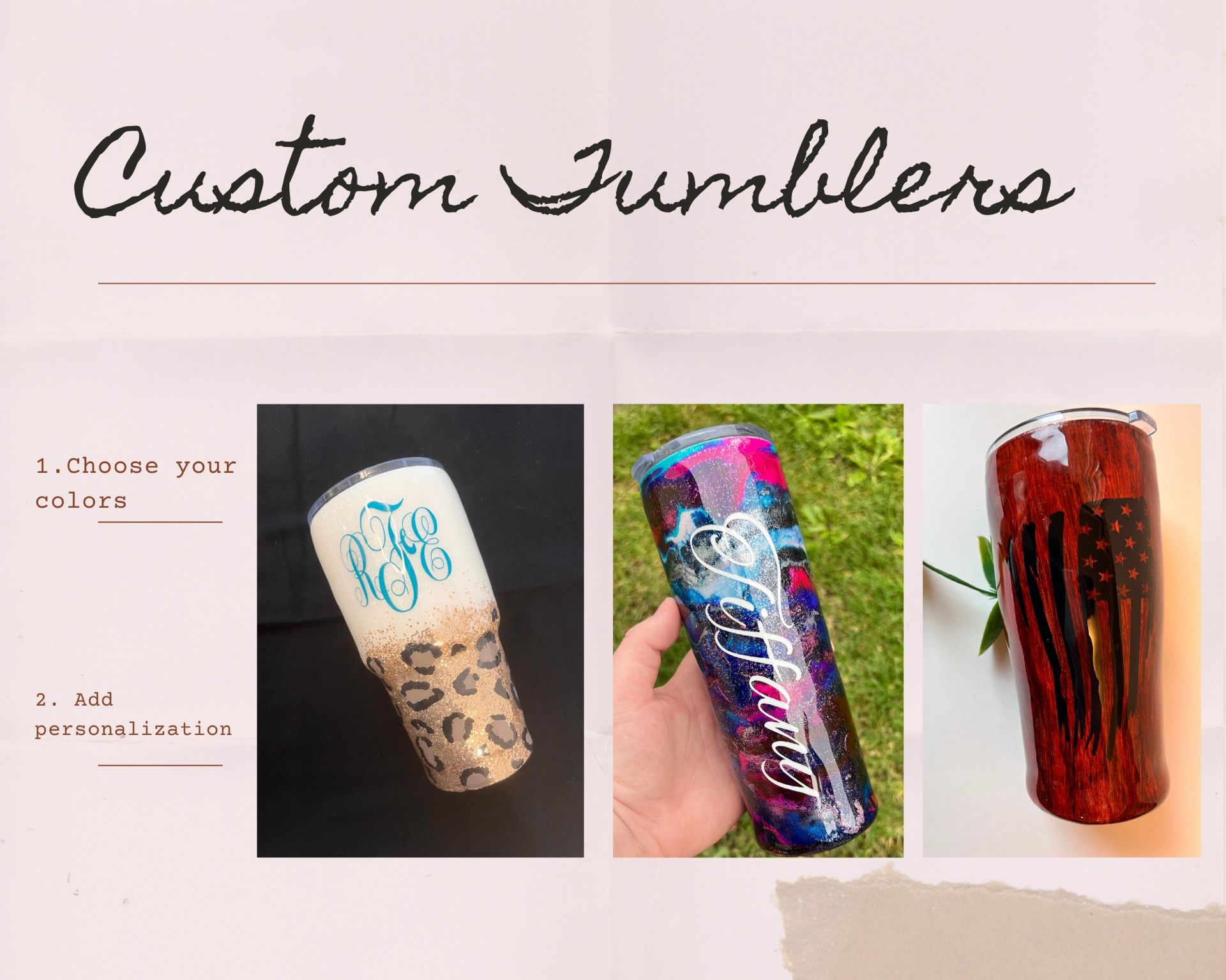 Custom Made Tumblers With Your Personalization