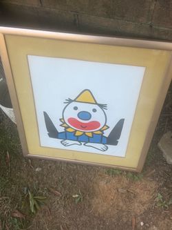 Dick bruna lithography poster clown in the snow